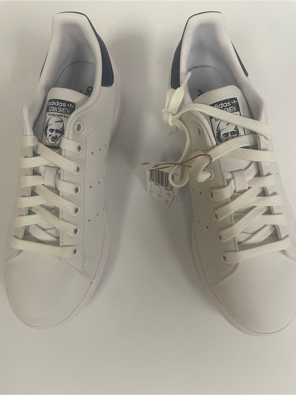 adidas Stan Smith Primegreen White Navy Women’s 8.5 NWT